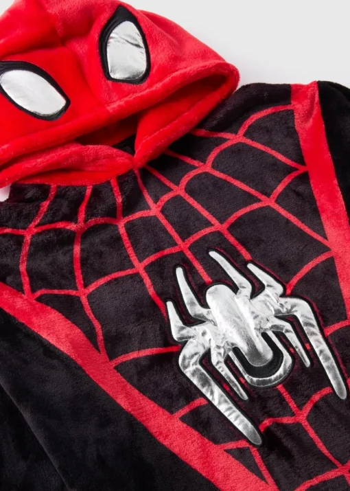 Spiderman Boys Black Snuggle Hoodie (3-13yrs)