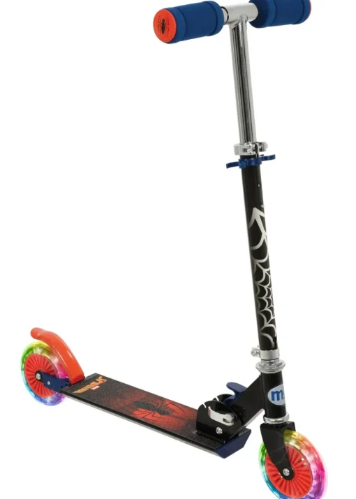 Spiderman Folding Inline Scooter with Light Up Wheels