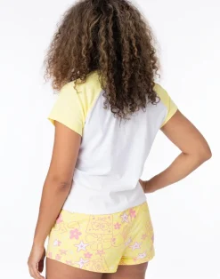 SpongeBob SquarePants Yellow & White Daydreamer Shortie Pyjamas