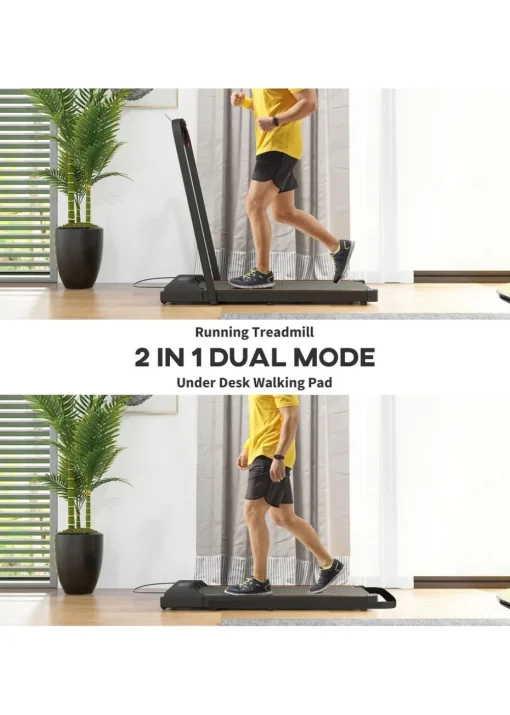 SPORTNOW 2.5HP Folding Treadmill Walking Pad w/ LED Display Orange