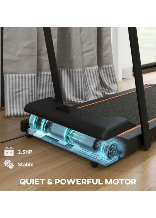 SPORTNOW 2.5HP Folding Treadmill Walking Pad w/ LED Display Orange