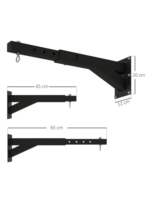 SPORTNOW 5-Length Adjustable Punch Bag Bracket for Boxing Punching Training