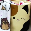 Squishmallows Beige Camcat Storage Tub (38cm x 31cm)