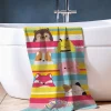 Squishmallows Stripes Beach Pool Bathroom Towel