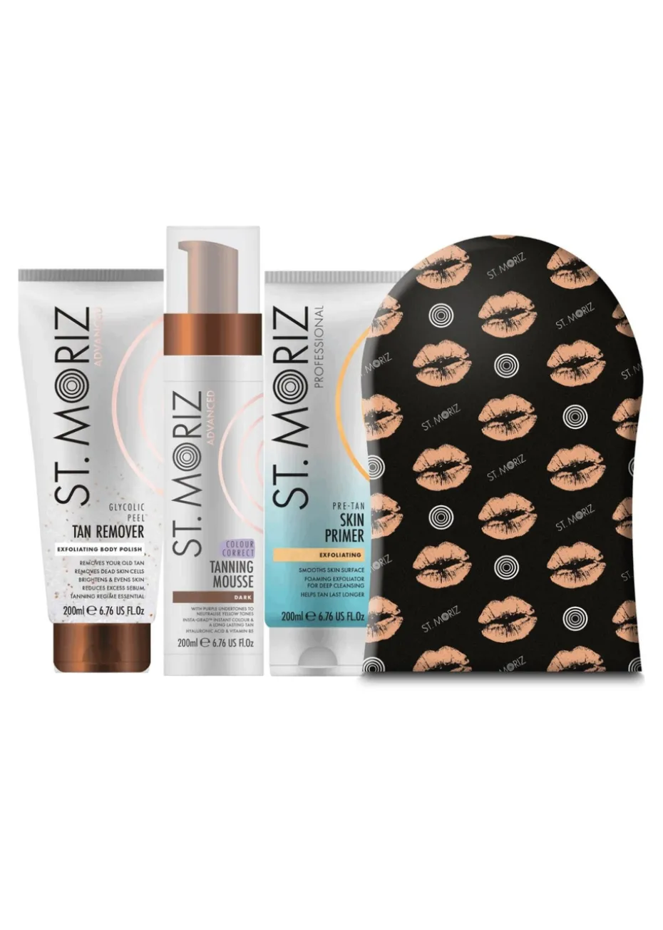 St Moriz Colour Correcting Tan Set - Medium