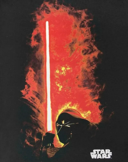 Star Wars Black Darth Vader Lightsaber T Shirt