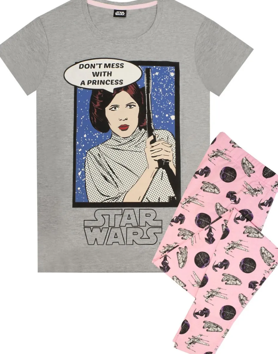 Star Wars Grey Princess Leia T Shirt & Lounge Pants