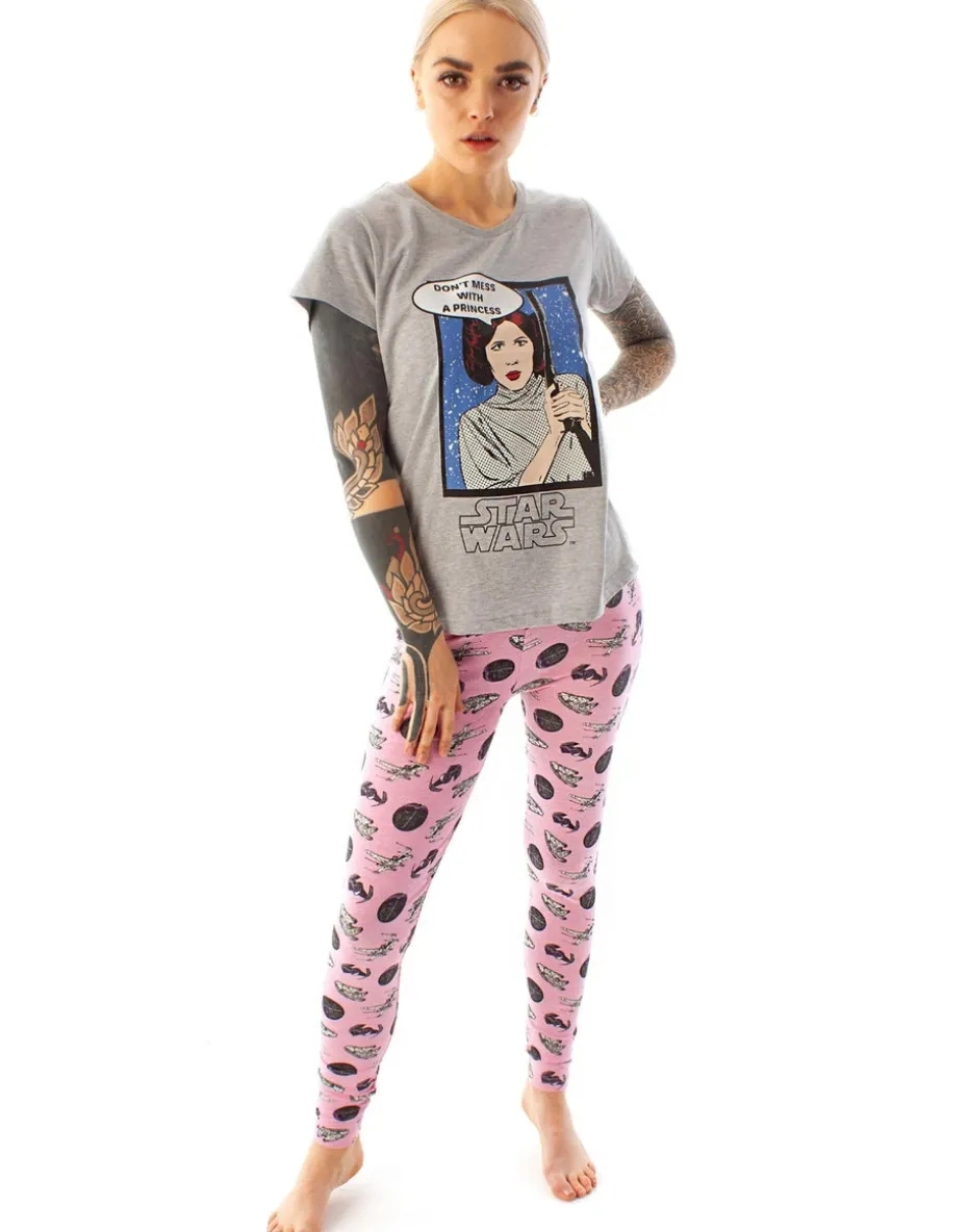 Star Wars Grey Princess Leia T Shirt & Lounge Pants