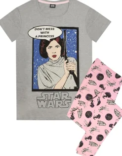 Star Wars Grey Princess Leia T Shirt & Lounge Pants