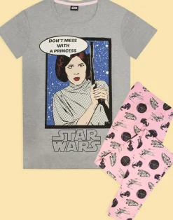 Star Wars Grey Princess Leia T Shirt & Lounge Pants