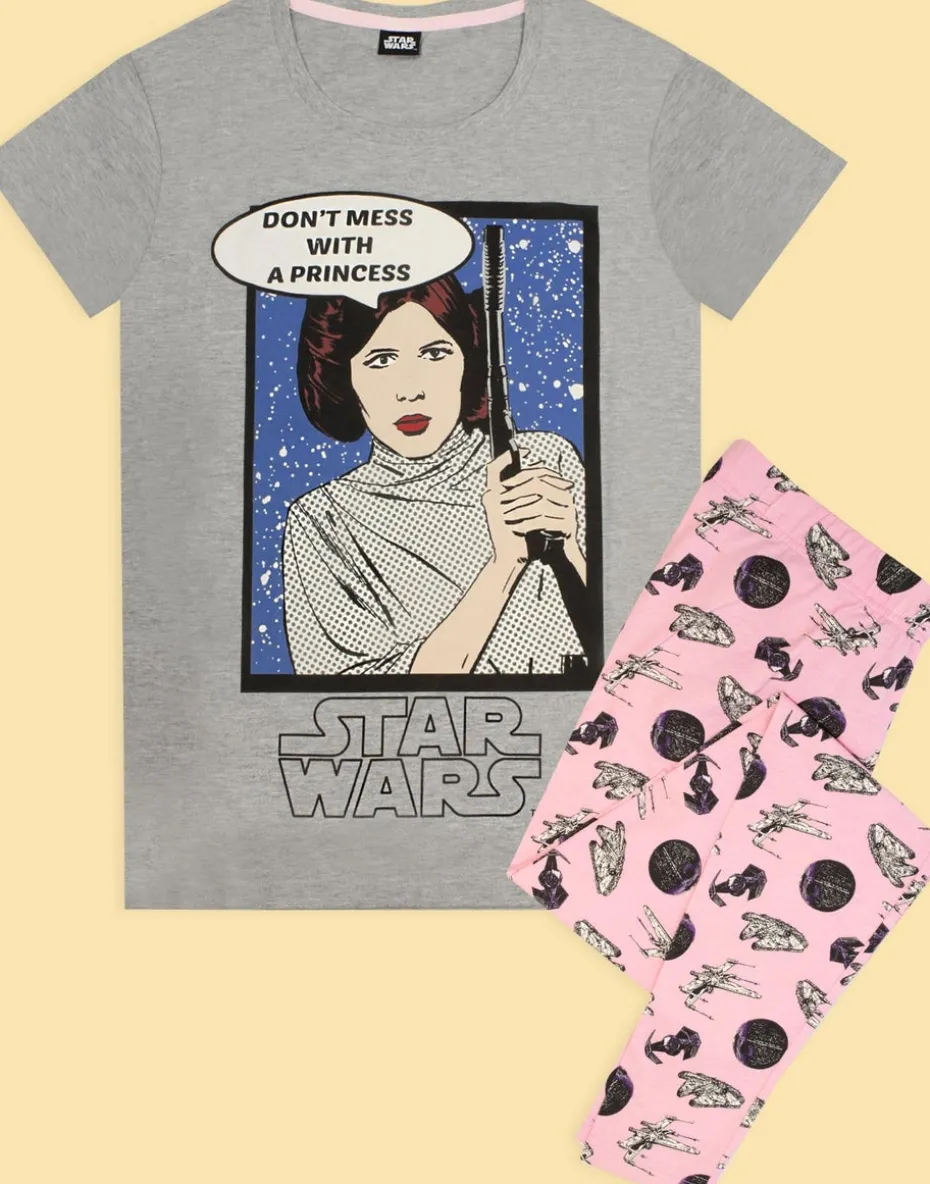 Star Wars Grey Princess Leia T Shirt & Lounge Pants