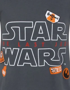 Star Wars Kids Grey Badges T Shirt (5-14 Years)