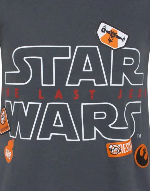 Star Wars Kids Grey Badges T Shirt (5-14 Years)