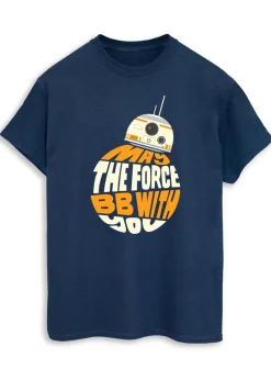 Star Wars Make The Force BB8 Adult Navy Printed T-Shirt