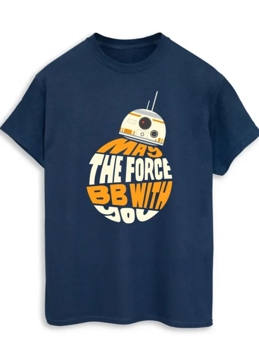 Star Wars Make The Force BB8 Adult Navy Printed T-Shirt