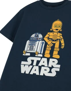 Star Wars Navy R2D2 & C3PO Kids T Shirt (3-14 Years)