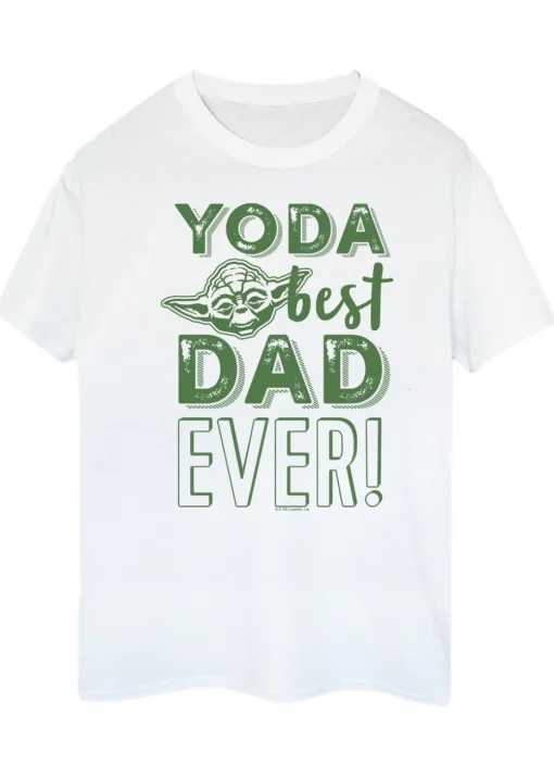Star Wars White Yoda Best Dad Men T-Shirt