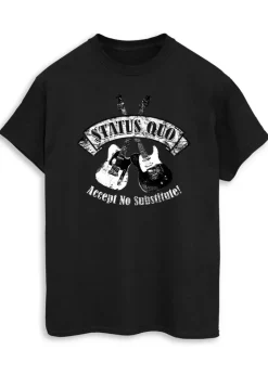Status Quo Accept No Substitute Men Black Music T-Shirt