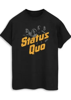 Status Quo Vintage Men Black Music T-Shirt