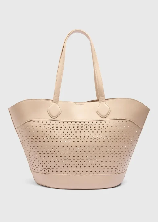 Stone Cut Out Winged Tote