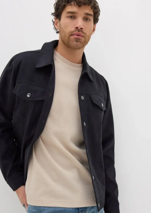 Stone Waffle Textured T-Shirt