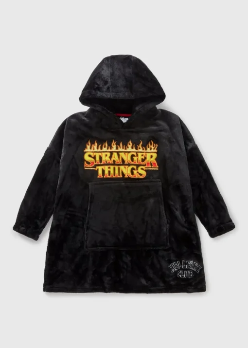 Stranger Things Boys Black Snuggle Hoodie (3-13yrs)