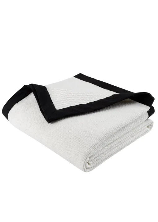 Style Sisters Monochrome Waffle Cotton Throw (150x220cm)