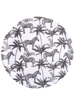 Summerhouse by Navigate Black & White Madagascar Large Round Zebra Tray