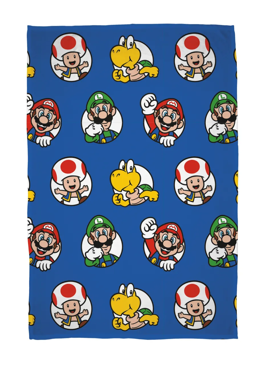 Super Mario Circles Rotary Fleece Blanket