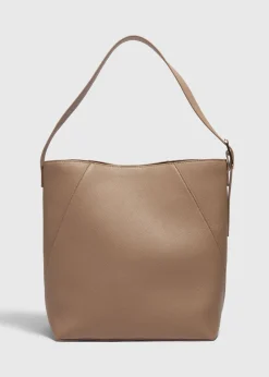 Tan Bucket Tote Bag