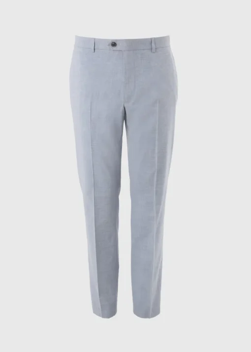 Taylor & Wright Azure Grey Melange Tailored Trousers