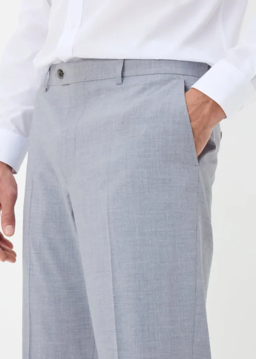 Taylor & Wright Azure Grey Melange Tailored Trousers