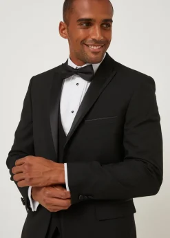 Taylor & Wright Black Tailored Fit Dinner Suit Jacket