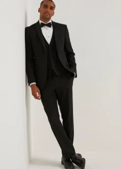 Taylor & Wright Black Tailored Fit Dinner Suit Jacket