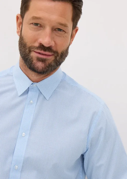 Taylor & Wright Blue Check Regular Fit Shirt