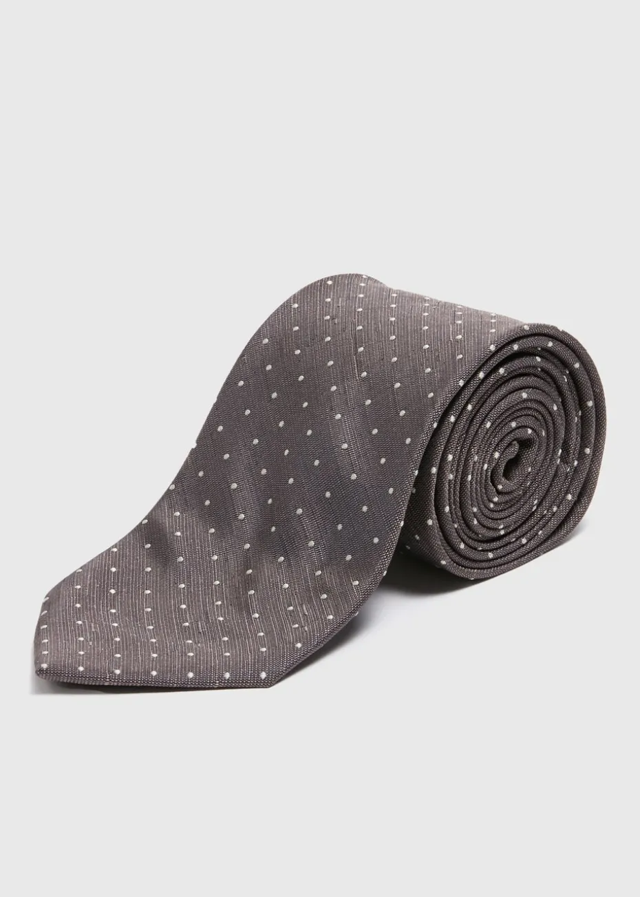 Taylor & Wright Brown Polka Dot Tie