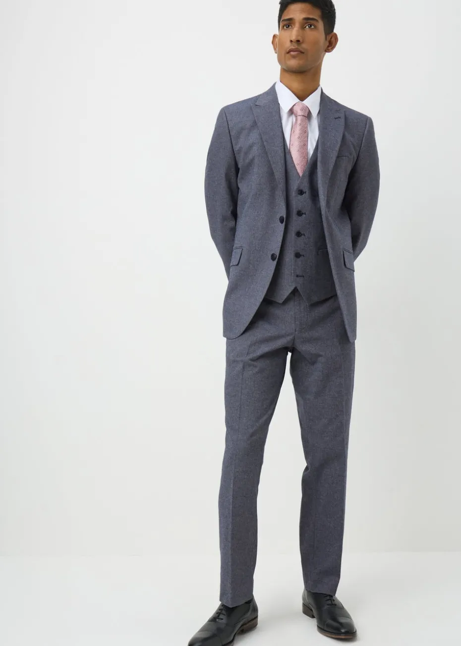 Taylor & Wright Carlo Italian Blue Denim Tailored Trousers