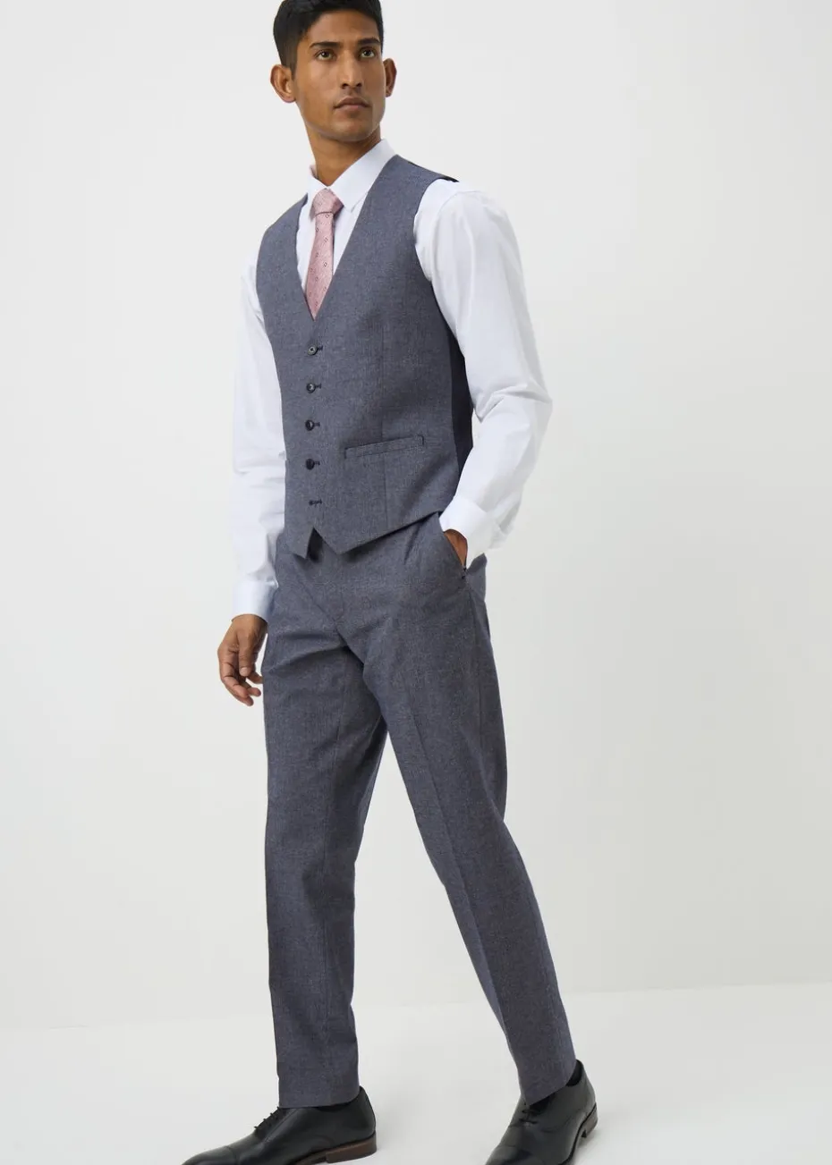 Taylor & Wright Carlo Italian Blue Denim Tailored Trousers