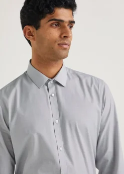 Taylor & Wright Grey Easy Care Slim Fit Shirt