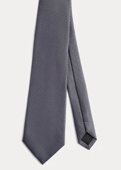 Taylor & Wright Grey Plain Texture Tie