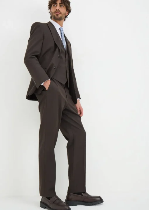 Taylor & Wright Menton Brown Twill Relaxed Fit Trousers