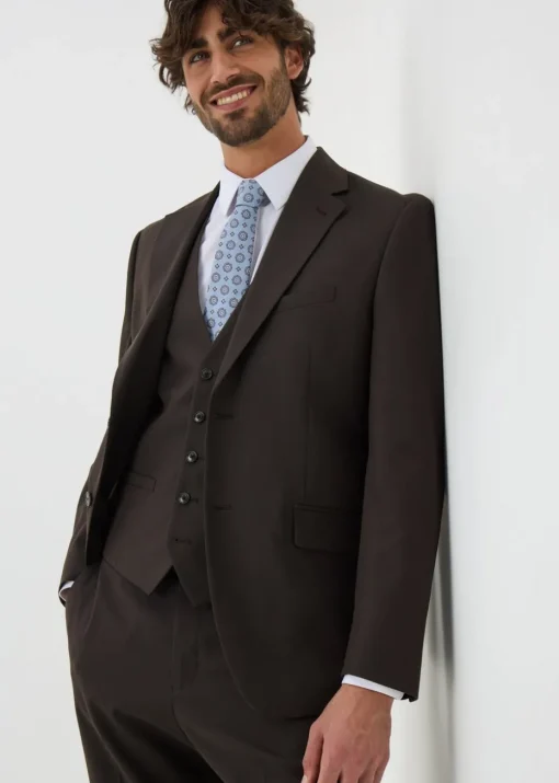 Taylor & Wright Menton Brown Twill Waistcoat