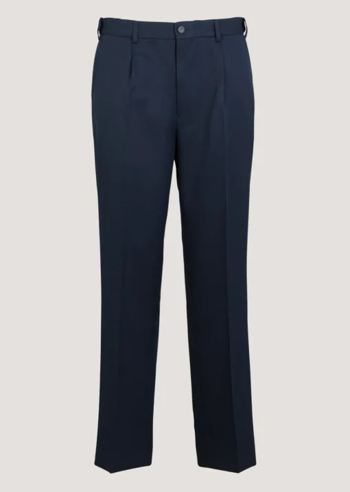 Taylor & Wright Navy Regular Fit Flexi Waist Trousers