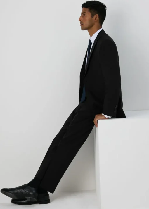 Taylor & Wright Panama Black Tailored Fit Suit Trousers