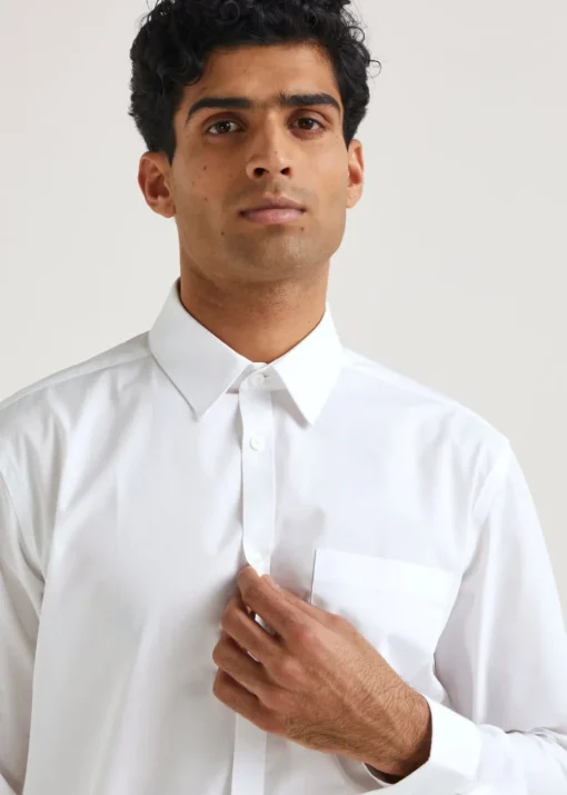 Taylor & Wright White Easy Care Regular Fit Long Sleeve Shirt