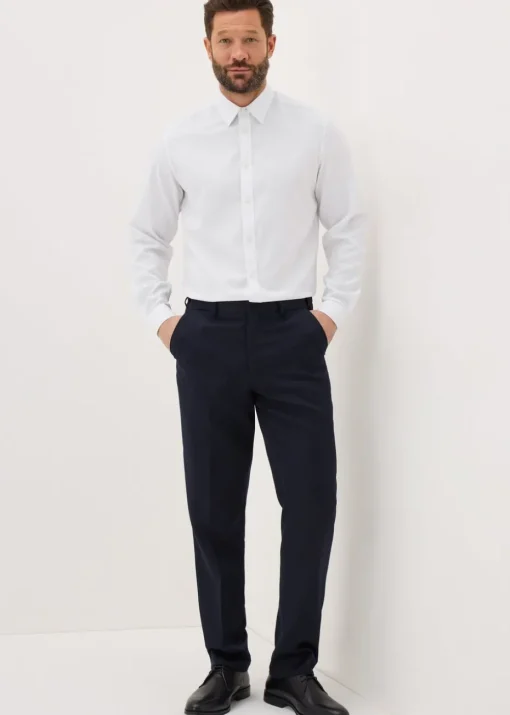 Taylor & Wright White Polka Dot Regular Fit Shirt