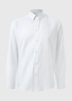 Taylor & Wright White Polka Dot Regular Fit Shirt