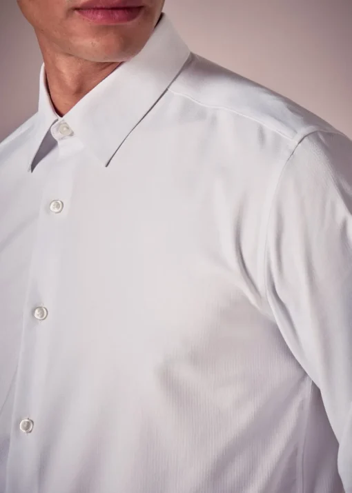 Taylor & Wright White Textured Regular Fit Shirt