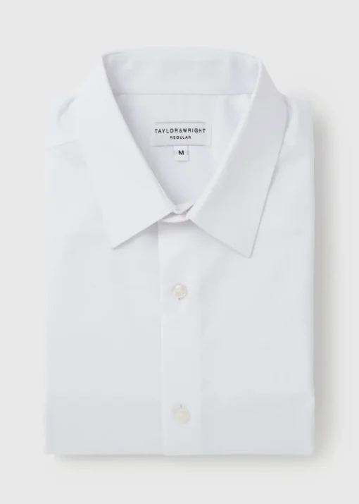 Taylor & Wright White Textured Regular Fit Shirt