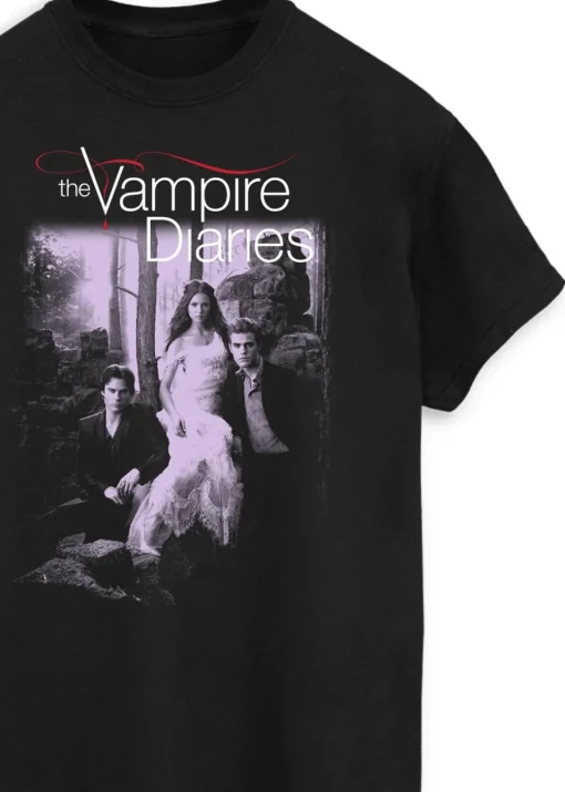 The Vampire Diaries Black Boyfriend Fit Graphic T-Shirt